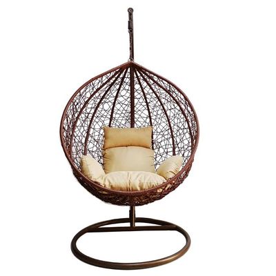 Outdoor Balcony Garden Living Room Hanging Swing Egg Chair with PE Wicker Rattan Design