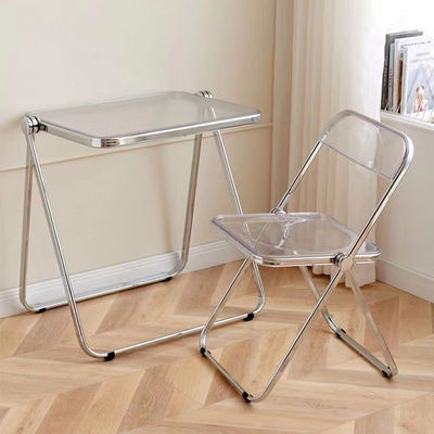 Foldable Plastic Acrylic Metal Outdoor Garden Living Room Table and Chair Set for Park