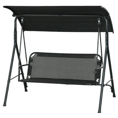 Waterproof Canopy Outdoor Patio Swing Chair Sets for 3 People in Modern Farmhouse Style