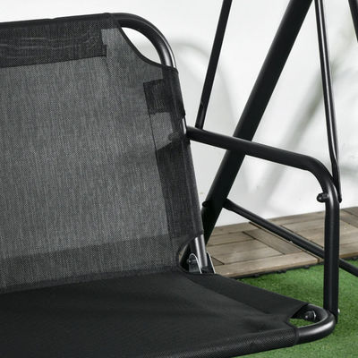 Waterproof Canopy Outdoor Patio Swing Chair Sets for 3 People in Modern Farmhouse Style