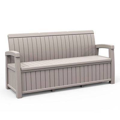 Hotel Outdoor Home Weather-Proof Armchair Plastic 3 Seater Sofa Bench with Storage Box