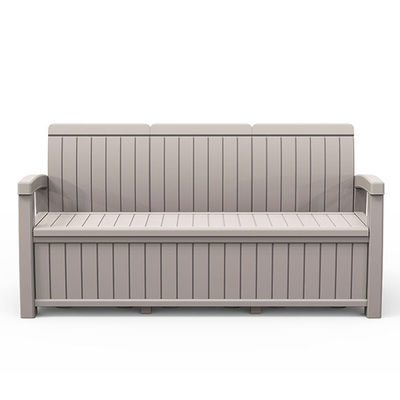 Hotel Outdoor Home Weather-Proof Armchair Plastic 3 Seater Sofa Bench with Storage Box