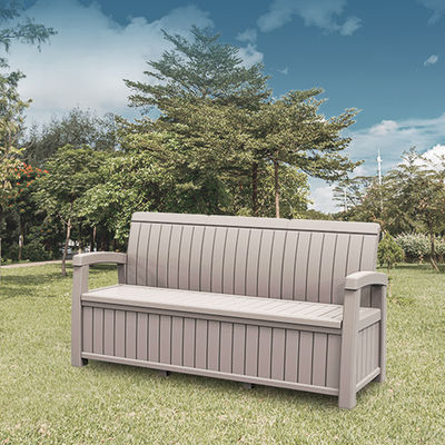 Hotel Outdoor Home Weather-Proof Armchair Plastic 3 Seater Sofa Bench with Storage Box