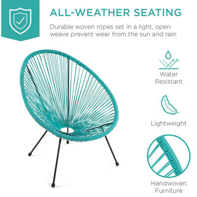Modern Garden Furniture Outdoor Patio Set with Steel Frame and Plastic Wicker Rope