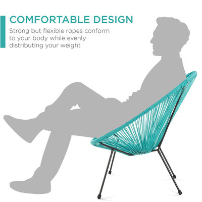 Modern Garden Furniture Outdoor Patio Set with Steel Frame and Plastic Wicker Rope