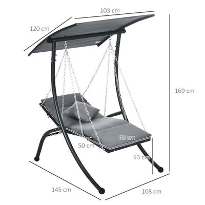 Custom Logo Single Hanging Swing Chair for Outdoor Leisure in Beach Patio and Backyard