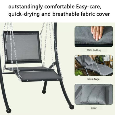 Custom Logo Single Hanging Swing Chair for Outdoor Leisure in Beach Patio and Backyard