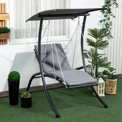 Custom Logo Single Hanging Swing Chair for Outdoor Leisure in Beach Patio and Backyard