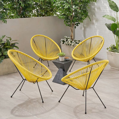 Metal Frame Plastic Rattan Wicker Acapulco Chair for Outdoor Balcony Patio Lawn Leisure