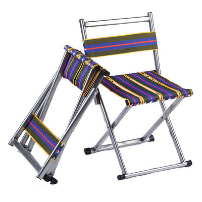 Outdoor Fishing Camping Chair with Backrest Portable and Lightweight Metal Iron Stool
