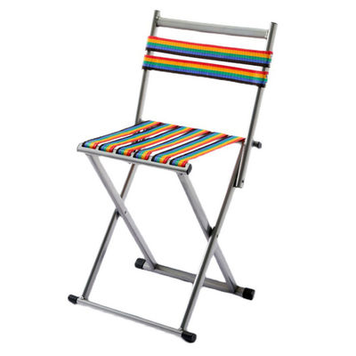 Outdoor Fishing Camping Chair with Backrest Portable and Lightweight Metal Iron Stool