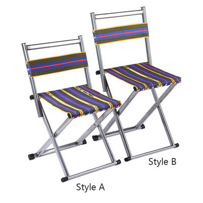 Outdoor Fishing Camping Chair with Backrest Portable and Lightweight Metal Iron Stool
