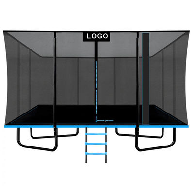 Unisex Outdoor Garden Park Fitness Elastic Bed Rectangle Trampoline with Safety Net