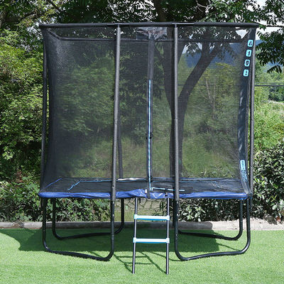 Unisex Outdoor Garden Park Fitness Elastic Bed Rectangle Trampoline with Safety Net