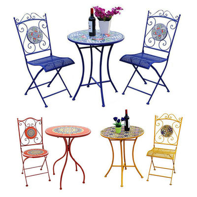 European Outdoor Bistro Set for Balcony Small Three-Piece Table And Chair Garden