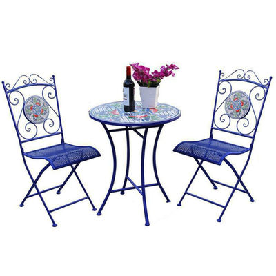 European Outdoor Bistro Set for Balcony Small Three-Piece Table And Chair Garden
