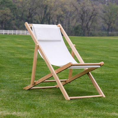 Solid Wood Folding Lounge Chair for Outdoor Garden Beach and Camping Foldable Design