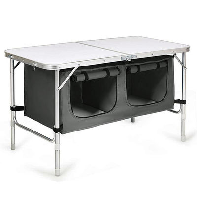 Convenient Outdoor Garden Patio Party Event Camping Table with Storage Compartment