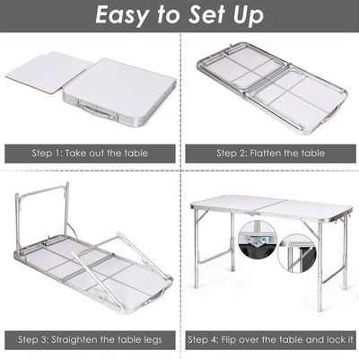 Convenient Outdoor Garden Patio Party Event Camping Table with Storage Compartment