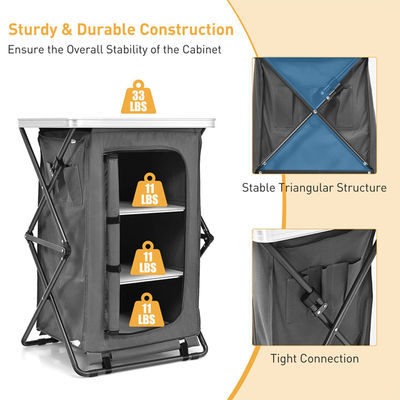 Outdoor Furniture Foldable Portable Table for Garden Camping Portable Storage Cabinet