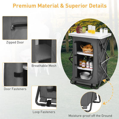 Outdoor Furniture Foldable Portable Table for Garden Camping Portable Storage Cabinet