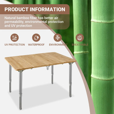 Outdoor Travel Garden Lightweight Adjustable Height Folding Table for Camping and Picnic