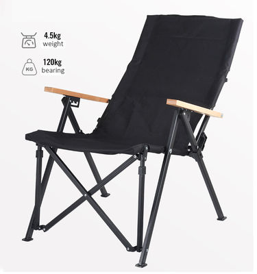 Metal 4-Position Adjustable Backrest Folding Chair for Camping Fishing Hiking Outdoor