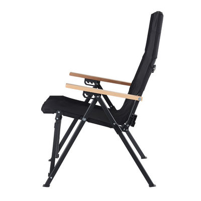 Metal 4-Position Adjustable Backrest Folding Chair for Camping Fishing Hiking Outdoor