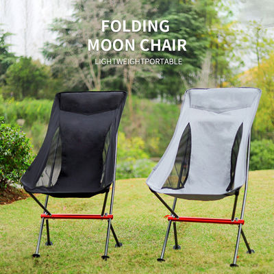Outdoor Hiking Traveling Aluminium Lightweight Back Mesh Portable Folding Camping Moon Chair