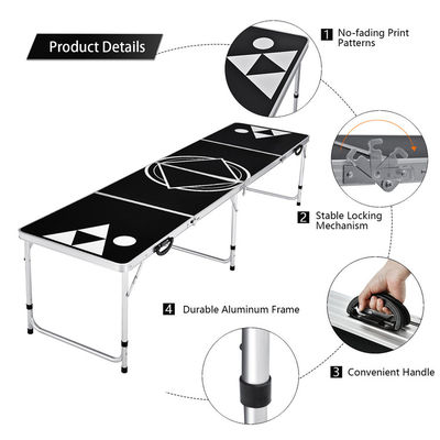 Outdoor Garden Bar Bistro Cafe Patio Party Portable Collapsible Metal Beer Pong Table