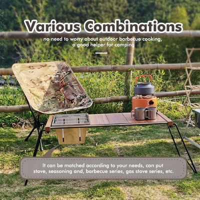 Lightweight Portable Adjustable Barbecue Beach Picnic Camping Kitchen Table for Dinner