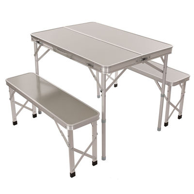 Folded Outdoor Garden Patio Portable Aluminum Camping Dinning Table and Chair Set for Barbecue Beach Picnic
