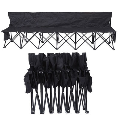 OEM Collapsible Bench Portable 6 Seats Foldable Beach Chair with Carry Bag and Back