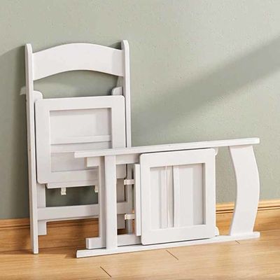 Modern Simple Small Portable White Plastic Resin Folding Dining Chairs for Hotel Wedding