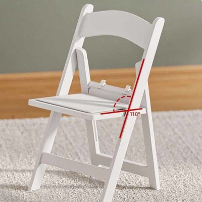 Modern Simple Small Portable White Plastic Resin Folding Dining Chairs for Hotel Wedding