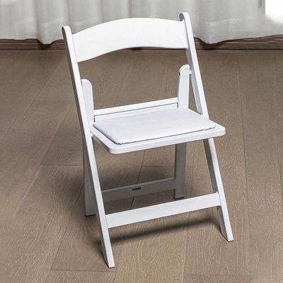 Modern Simple Small Portable White Plastic Resin Folding Dining Chairs for Hotel Wedding
