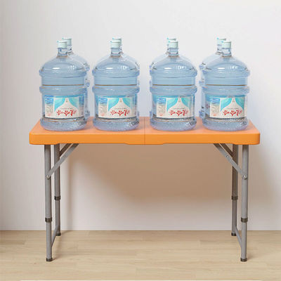 Foldable Outdoor HDPE Plastic Metal Adjustable Party Event Picnic Dining Table for Camping