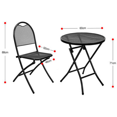 Outdoor Cafe Bistro Patio Custom Logo Dining Table and Chair Sets with Stackable Design