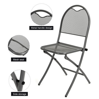 Outdoor Cafe Bistro Patio Custom Logo Dining Table and Chair Sets with Stackable Design