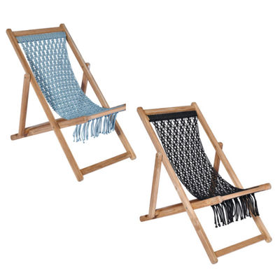 Custom Logo Embroidery or Printing Outdoor Patio Camping Swimming Rope Weave Canvas Chair