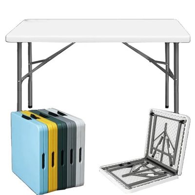 Portable HDPE Plastic Metal Adjustable Folding Table for Hotel Restaurant and Banquet