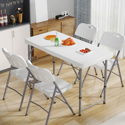 Portable HDPE Plastic Metal Adjustable Folding Table for Hotel Restaurant and Banquet