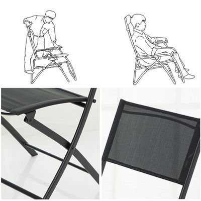 Embroidery or Printing Metal Glass Patio Dining Set for Outdoor Bistro Balcony Cafe