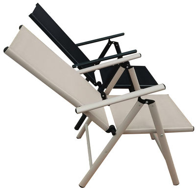Outdoor Courtyard High Backrest Folding Reclining Chair with 7 Adjustable Positions