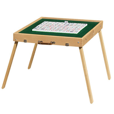 Wood Style Panel Portable Folding Mahjong Table for Outdoor Party Events and Gatherings