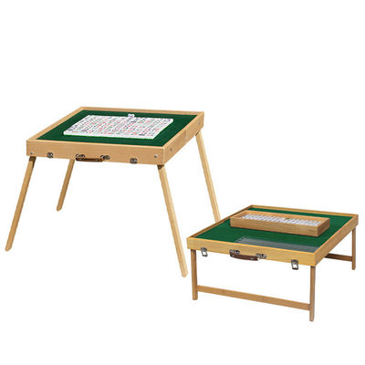 Wood Style Panel Portable Folding Mahjong Table for Outdoor Party Events and Gatherings