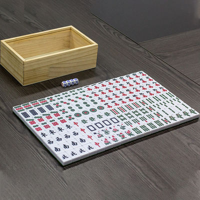 Wood Style Panel Portable Folding Mahjong Table for Outdoor Party Events and Gatherings