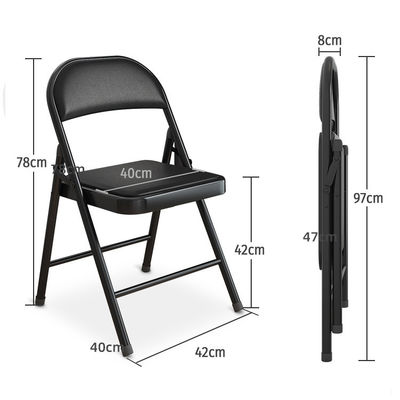 Hospital Living Room Stackable Folding Dining Chair with Colorful Soft PU Leather