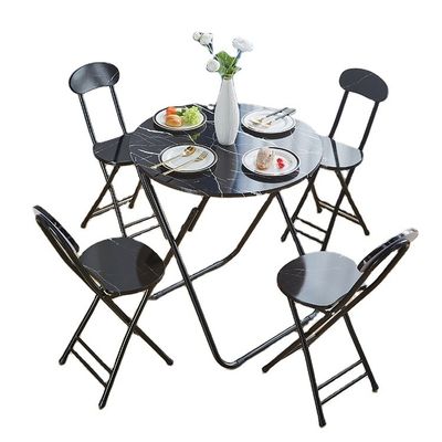Outdoor Camping Bistro Cafe Balcony Garden Patio Metal Wooden Round Portable Folding Table for Party