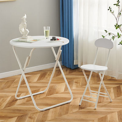 Outdoor Camping Bistro Cafe Balcony Garden Patio Metal Wooden Round Portable Folding Table for Party